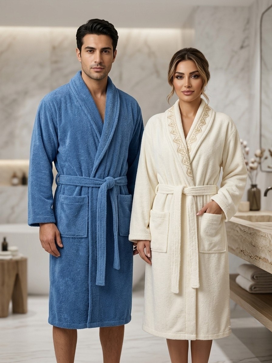 Bahar Classic Double Robe Set (4 pcs)