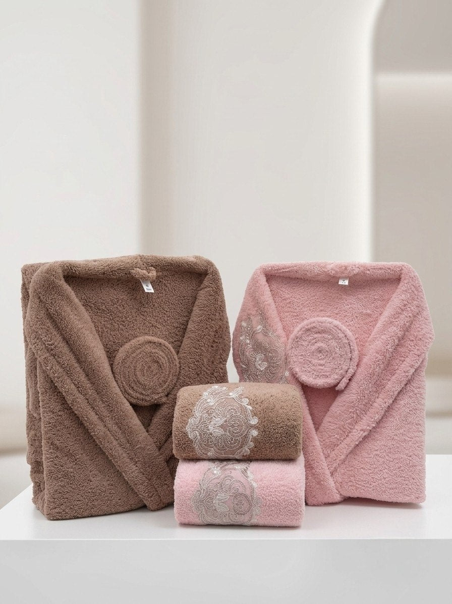 Bahar Classic Double Robe Set (4 pcs)