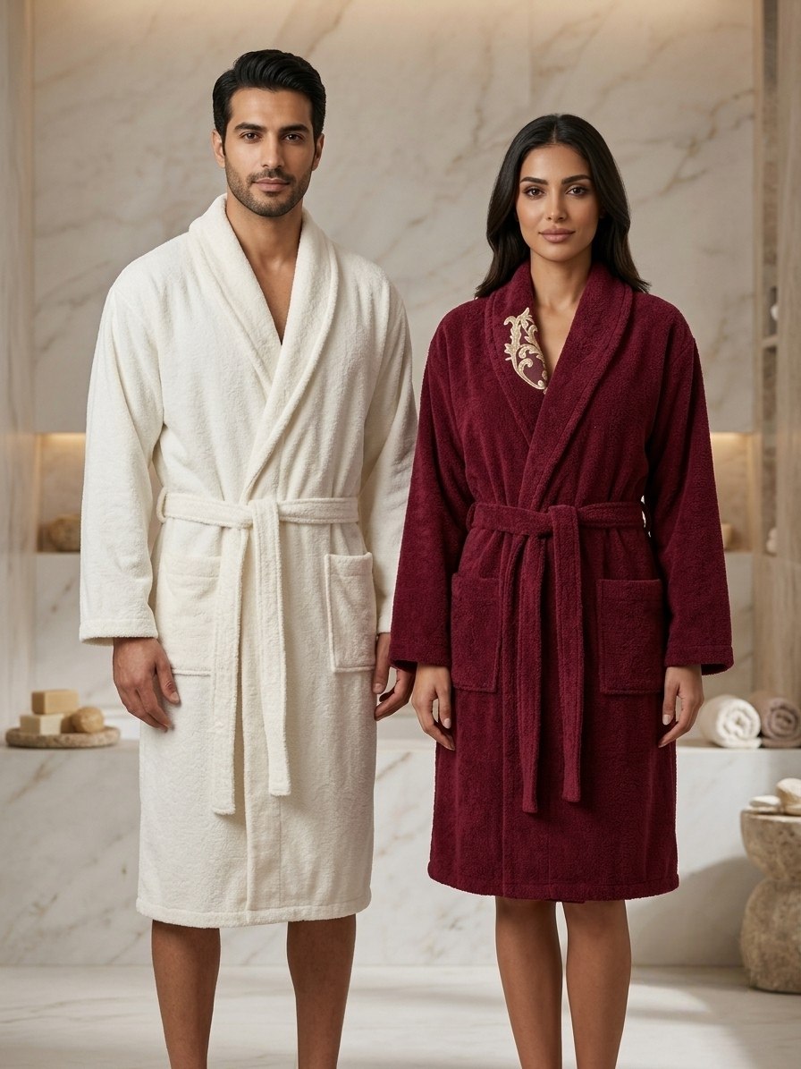 Bahar Classic Double Robe Set (4 pcs)