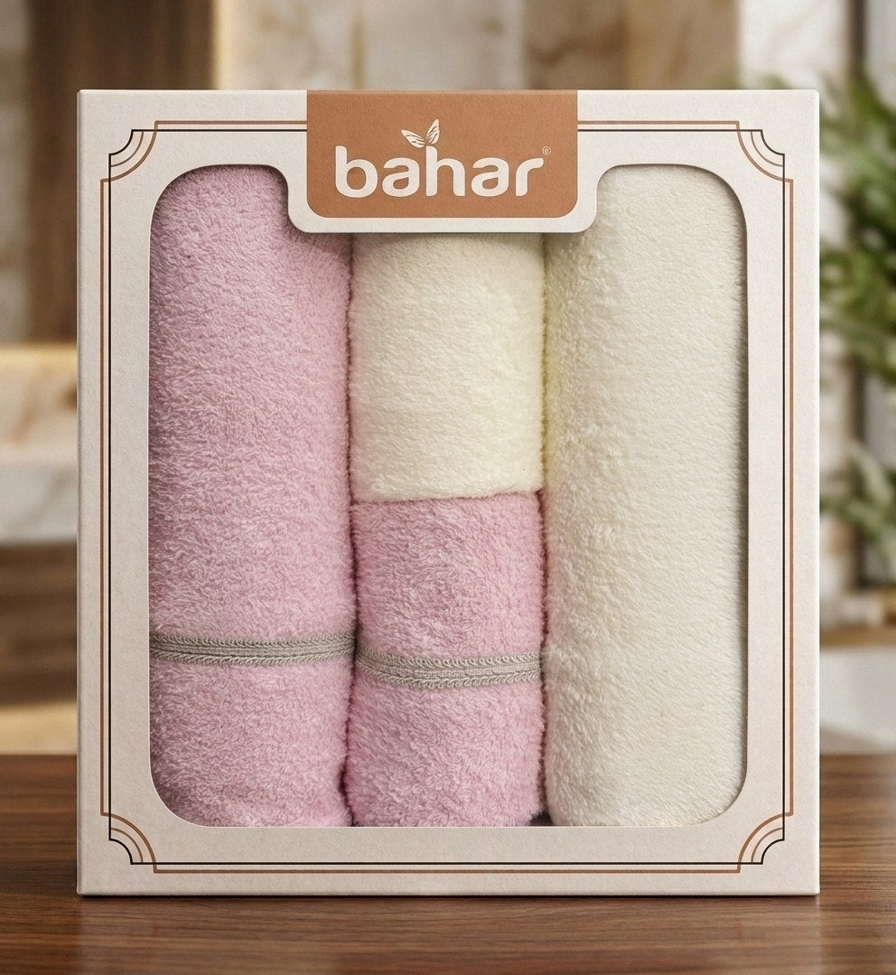 Bahar Classic Towel & Half-Towel Set (4 pcs)