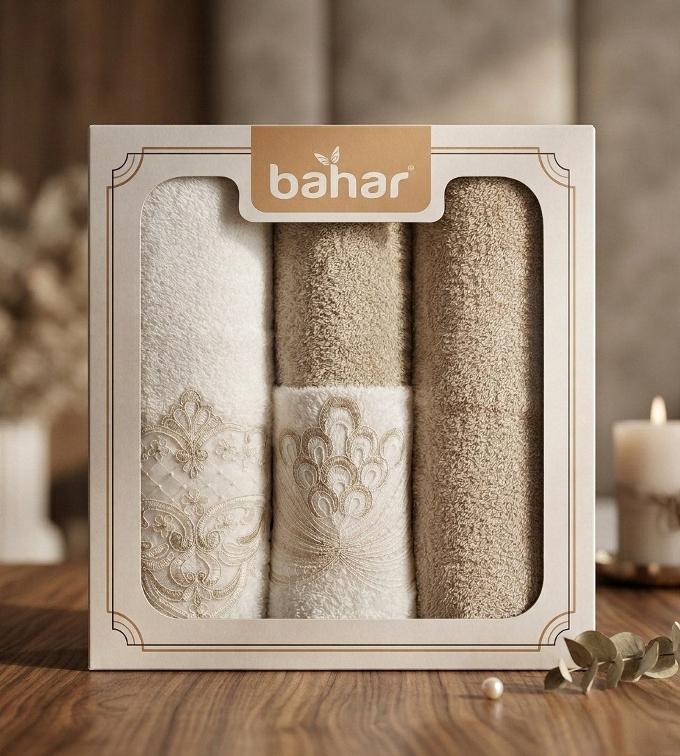 Bahar Classic Towel & Half-Towel Set (4 pcs)
