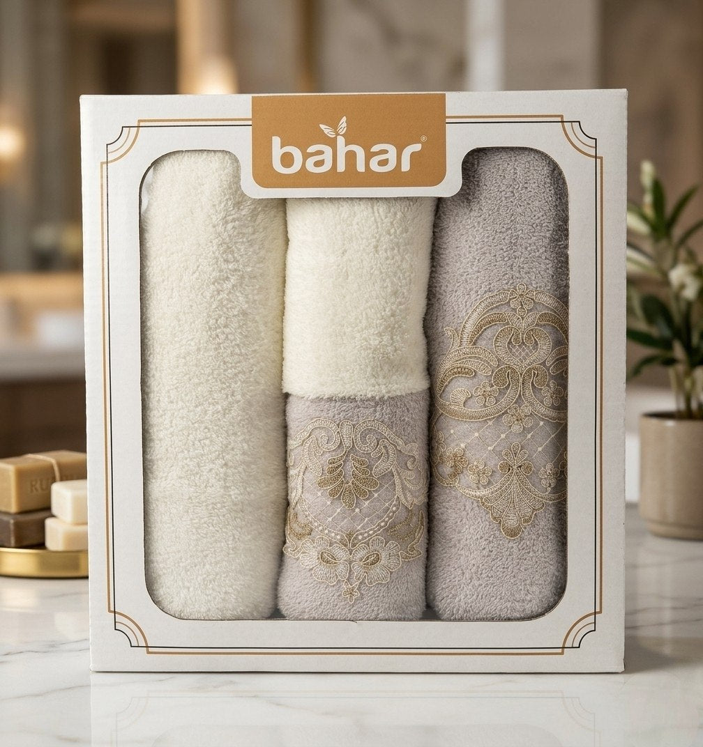 Bahar Classic Towel & Half-Towel Set (4 pcs)