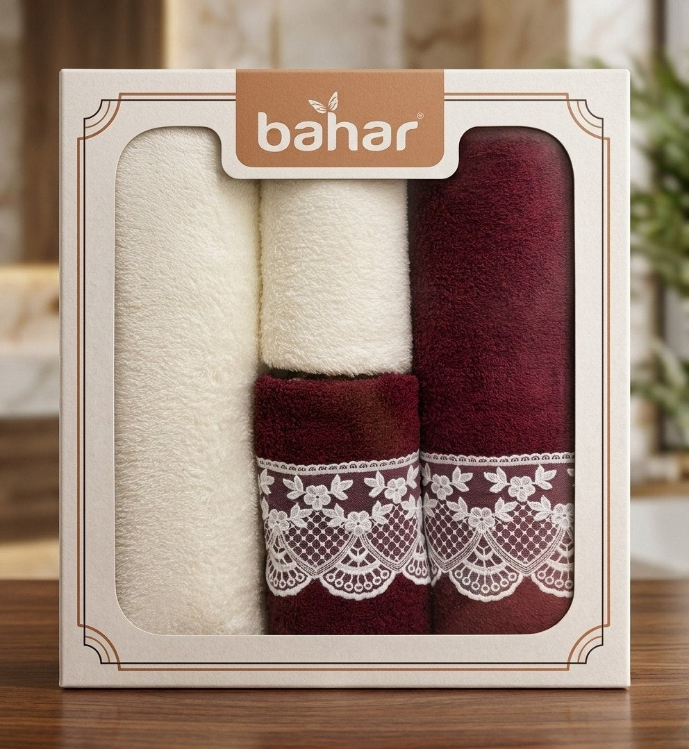 Bahar Classic Towel & Half-Towel Set (4 pcs)