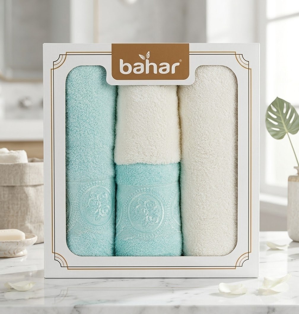 Bahar Classic Towel & Half-Towel Set (4 pcs)