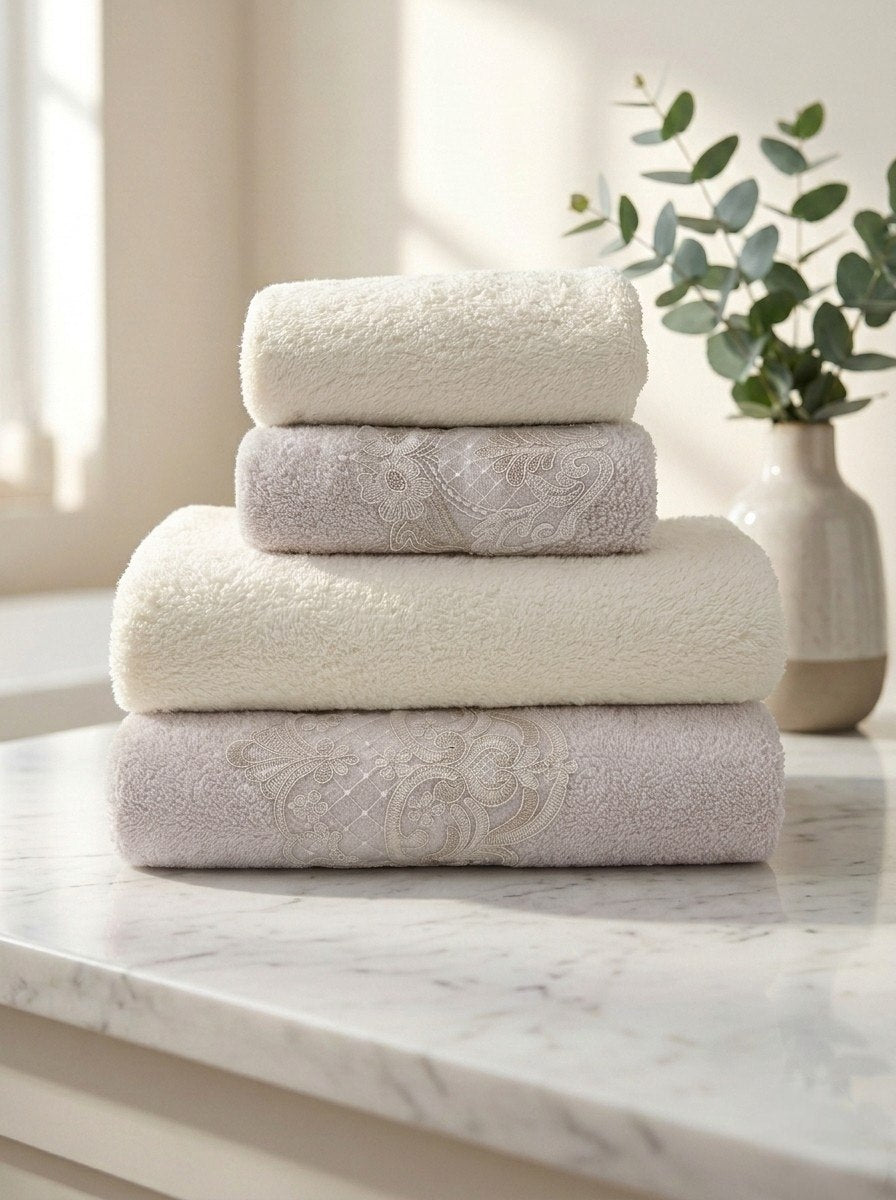 Bahar Classic Towel & Half-Towel Set (4 pcs)