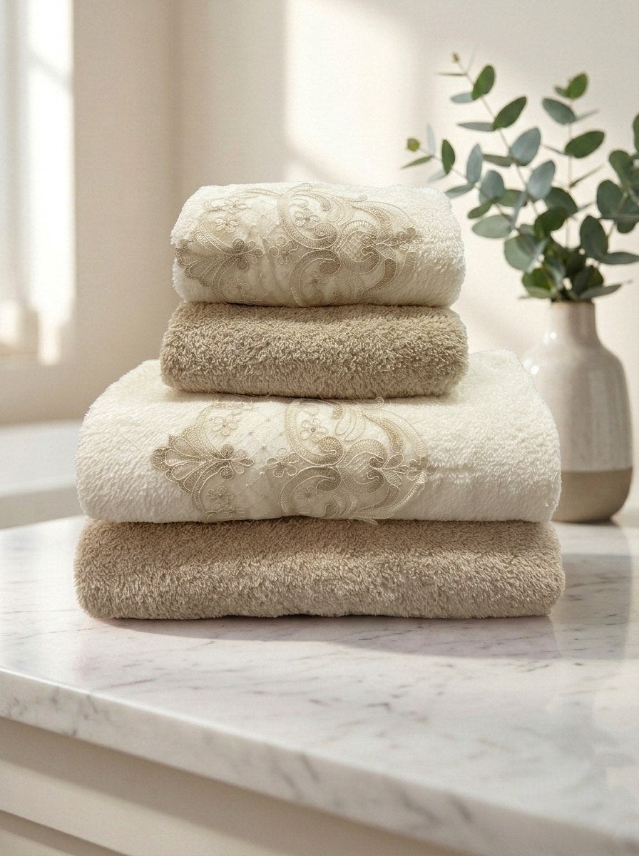 Bahar Classic Towel & Half-Towel Set (4 pcs)