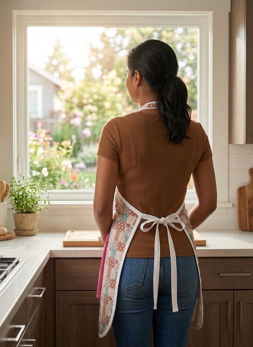 Printed Kitchen Apron Set (2 pcs)