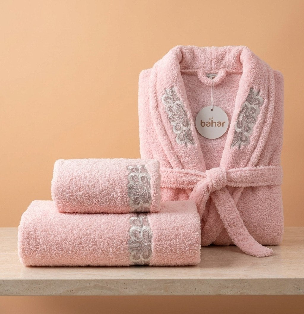 Bahar Classic Single Robe Set with Half Towel (3 pcs)